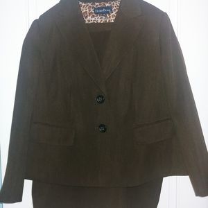 Brown Jacket and Skirt Suit set